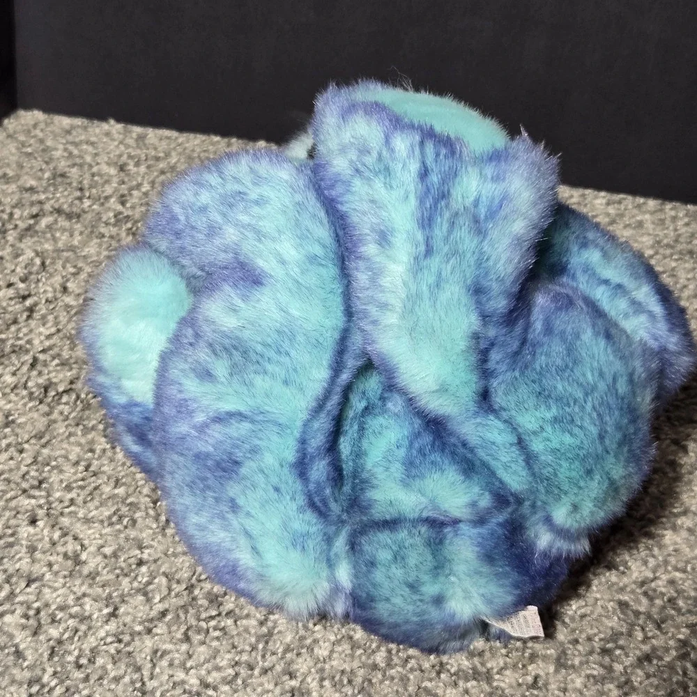 VTG TY CLASSIC BLUEBEARY Teddy Bear Plush‎ W/Tag Purple Bow Stuffed Animal 1999